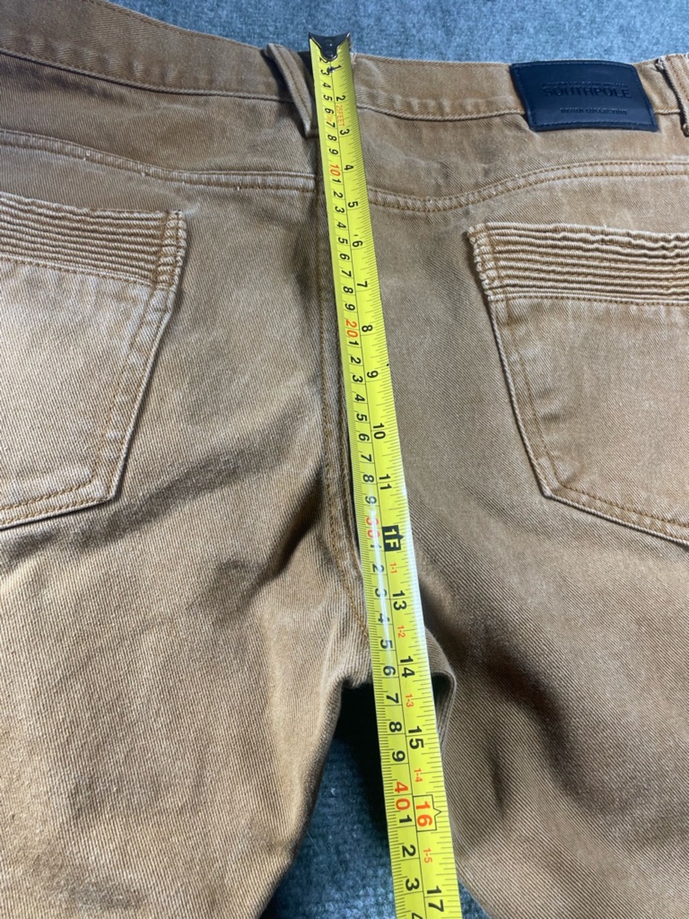 South‎ Pole Men's Tan Ribbed-Knee Chino Pants - Picture 13 of 14